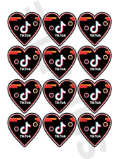 12 X TIK TOK HEARTS  CUPCAKE
