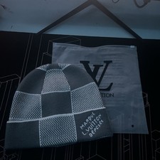 LV Men's Grey Beanie