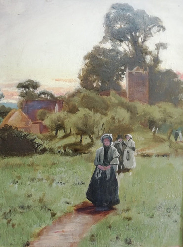 Victorian oil painting - victorian,