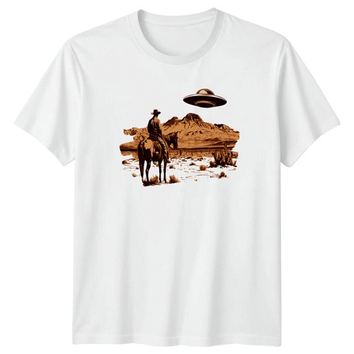Cowboy stares ufo mens - at,