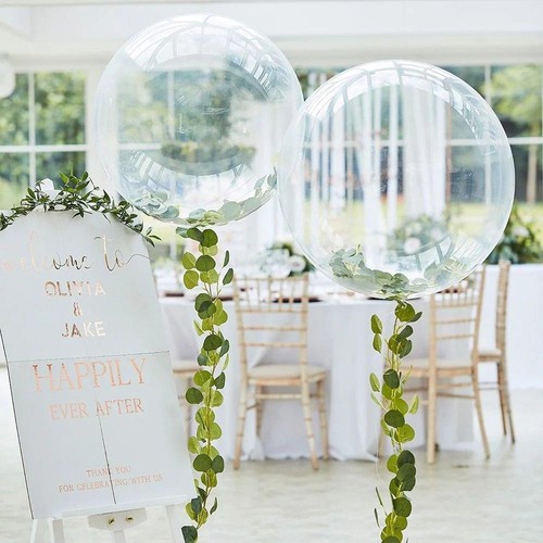 Clear foliage filled orb - x,