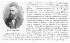 Alexander Clark of Blacket Place, Edinburgh - Antique Print 1904