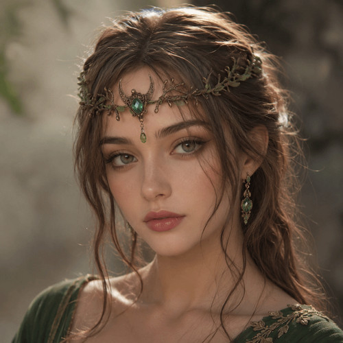 Gold elf flower crown fairy - gold,