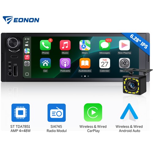 Single din wireless - 6.28",