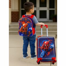 Marvel Spiderman 2 Piece Luggage Set with Bonus Luggage tag BRAND NEW