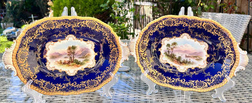 Pair antique coalport - pair,