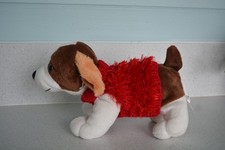 XXS  4" HAND KNITTED DOG COAT / JUMPER  REDS  TEACUP CHIHUAHUA/ YORKIE  PUPS