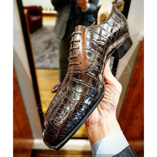 Tailored brown crocodile - brown,