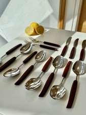 1960s Spear & Jackson Ashberry Ltd Stainless Steel & Rosewood Cutlery England