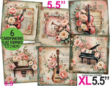 Vintage Music Card Toppers XL
