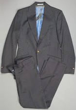 Vivienne Westwood Striped Black Suit Jacket & Trousers Size 50 / UK Medium Wool
