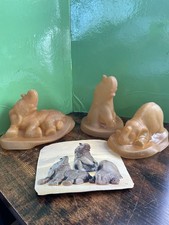 3 Rubber Elephant Moulds For Plaster Crafts