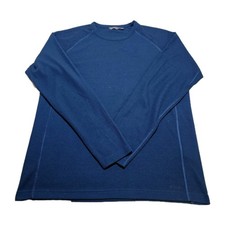 Rohan Gridlock Men's Waffle Knit Crew Neck Top Navy Blue Size Large Mid Layer 