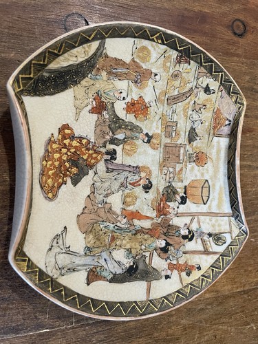 Japanese satsuma dish plate - satsuma,