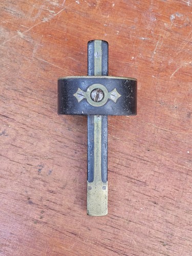 Brass and rosewood mortice - brass,