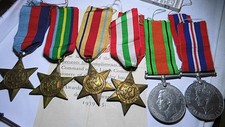WW2 ROYAL NAVY GROUP 6 MEDALS BOXED JOHNSON FROM SHEFFIELD PACIFIC AFRICA ITALY