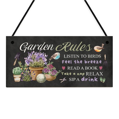 Garden rules sign novelty - garden,