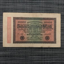 GERMAN 20000 Mark Banknote