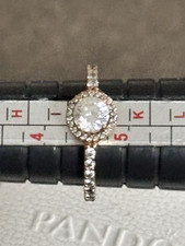 Pandora Classic Elegance Rose Gold Ring Size 48 ALE MET Used Condition 