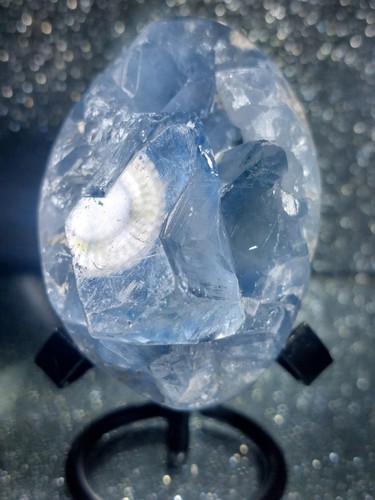 Blue celestite crystal - celestite,