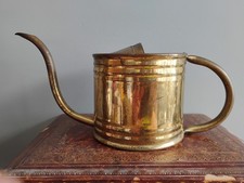Small Vintage Brass Watering Can Houseplant Gold Aged Patina House Plant Pot