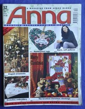 Anna Magazine from Burda Issue 12 1998 Christmas with 68 Projects + Transfers