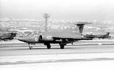 800 Sqn, Buccaneer S.2, XV358 '107/E' at Luqa, Malta, c1972 - Original B&W neg
