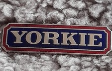 Vintage Yorkie Enamel Badge