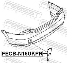 Bumper cap Rear FECB-N16UKPR