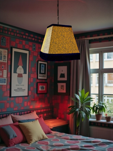 Ochre gold animal print square