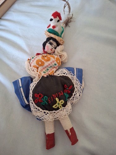Antique fabric rag doll - antique, 1950s