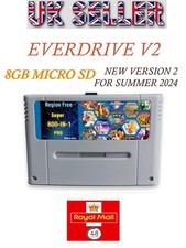 SNES EVERDRIVE FLASH CARTRIDGE CUSTOM SD MULTI CART GREY