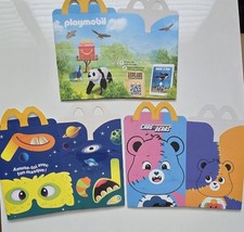 McDonald's Halloween Care Bears Playmobil Happy Meal 3 x Boxes Fair Condition