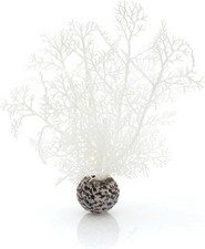BiOrb Fish Tank Decorations, Aquatic Sea Fan Plant (White) With Weighted