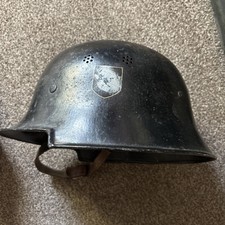 WW2 German Feuerpolizei M34 Helmet - Original - Militaria