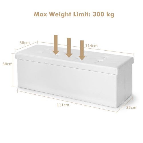 Storage ottoman bench large - storage,