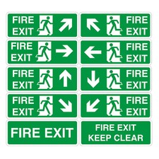 Fire Exit Sign Vinyl Sticker -