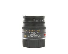 Leica Summicron-M 50mm f/2 E39 Lens (Black) 11826 Non 6 Bit w/ Caps - Year 1995