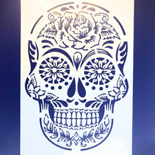 Large A4 Skull Stencil Mexican