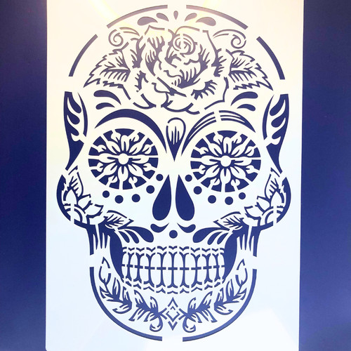 Large skull stencil - large,