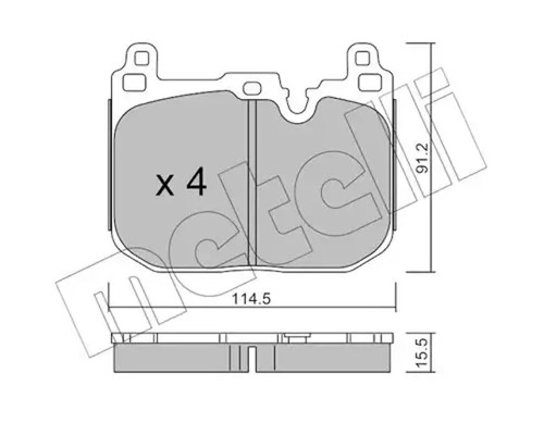Brake pads 1015 - pads, 22-1015-4