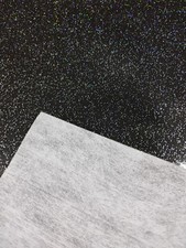 Remnant Black Glitter Vinyl 110 X 120cm for Crafts