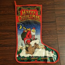 Vintage Large Happy Christmas