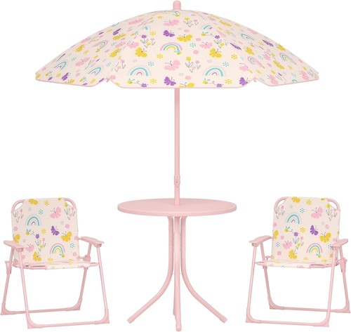 Kids table chairs - set, rainbow