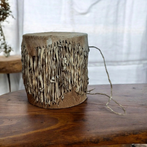 Leather bongo drum african - leather,