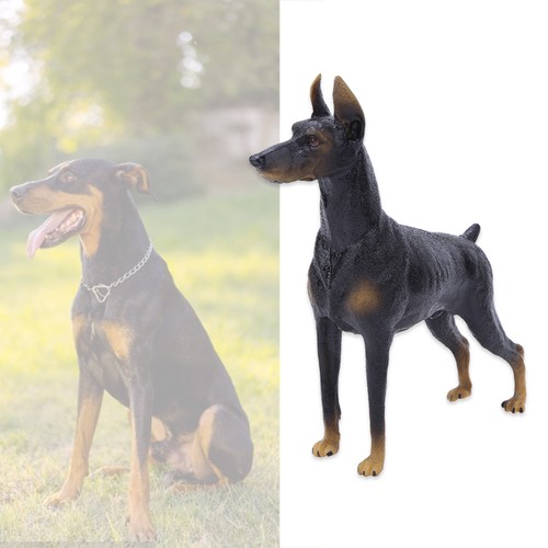 Black doberman figurine - black,