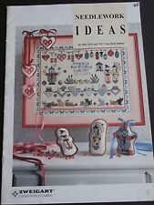 Zweigart Needlework Ideas cross stitch charts Sampler sheep cow swan clown cat 