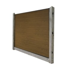 6ft Teak  Composite Fencing for Concrete Posts & U Chanel Framework
