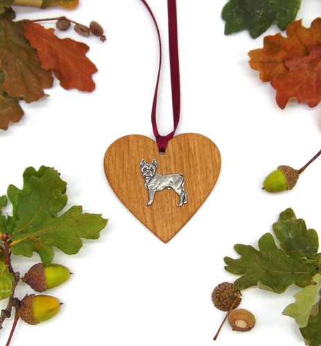 Boston terrier oak heart - terrier,
