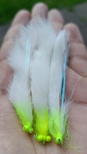 3x white snake  flies barbed